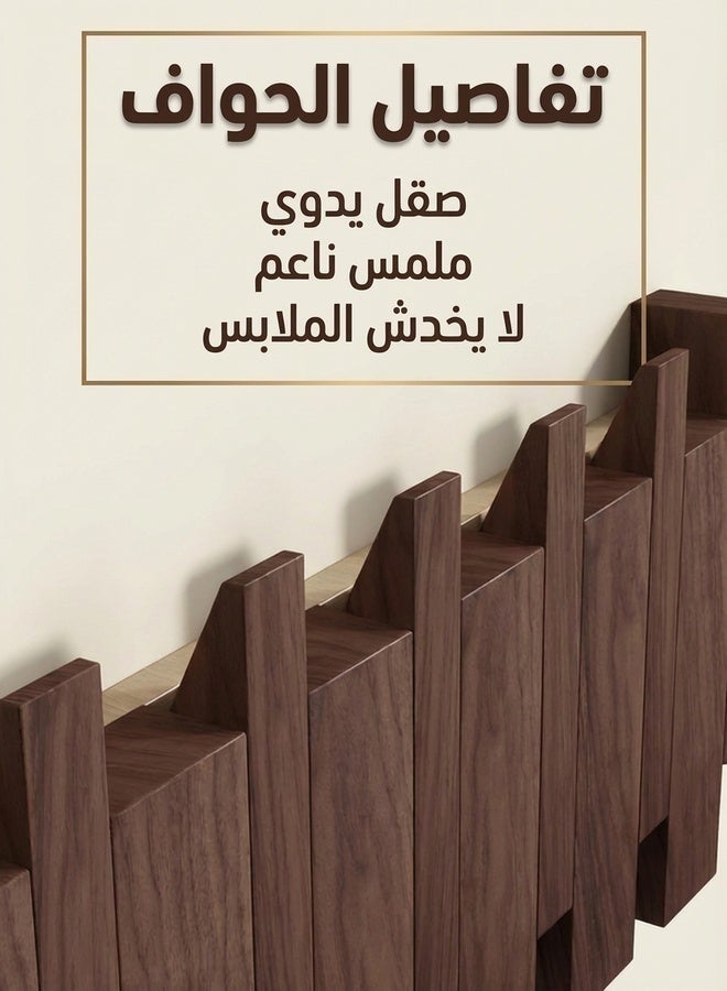 GUDOO Wooden Coat Hook, Decorative Wall Mounted Piano Coat Rack, Flip Down Wall Hook Rack 8 Hooks, Wall Art, Wall Hanger Easily Holds All of Your Jackets, Key or Bags Hat, Perfect for Living Room, Bedroom, Entryway, Closet, Door Back - Image 5